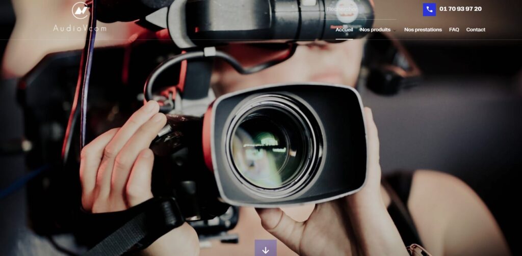 Création de site internet pour AudioVCom - caméraman professionnel Le Mans